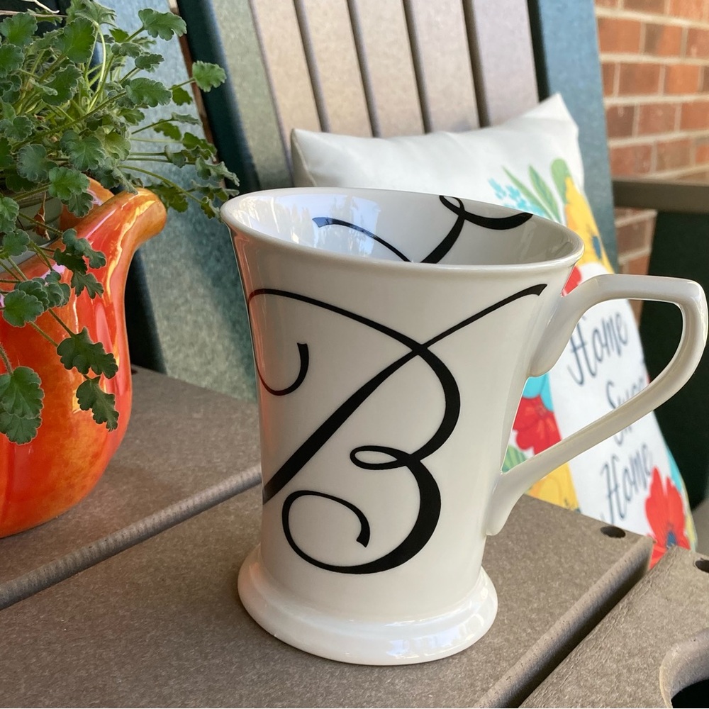 Letter B Monogram Initial Mug Brother Sister Design Studio